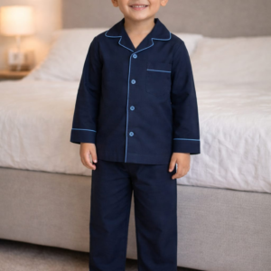 Navy Blue Kids Nightsuit – Soft & Durable Comfort Wear