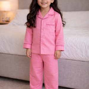 Pink Kids Nightsuit – Soft & Cozy Sleepwear Set