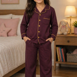 Maroon Kids Nightsuit – Comfortable & Stylish Sleepwear