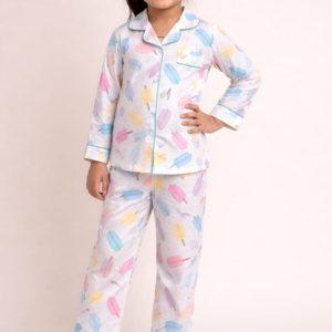 Girls Ice Cream Print Nightsuit – Fun & Cozy Sleepwear